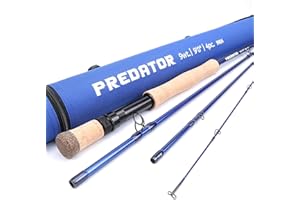 Maxcatch Predator Big Game and Saltwater Fly Fishing Rod: 7'11''/9'/9'2''/10', 4-Piece, 8/9/10/11/12 Weight…