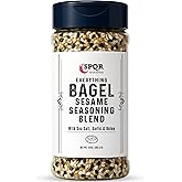 Everything Bagel Seasoning Blend Original XL 10 Ounce Jar. Delicious Blend of Sea Salt and Spices Dried Minced Garlic &amp; Onion Flakes. Bagel Allspice.
