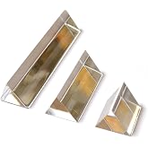 Eisco Labs 3 Piece Acrylic Prism Set - Ultra Durable and Lightweight - 1, 2, and 4 Inch Lengths - Designed for Teaching Physics and Refracted Light - Create Spectrums, Create Rainbows for Photography