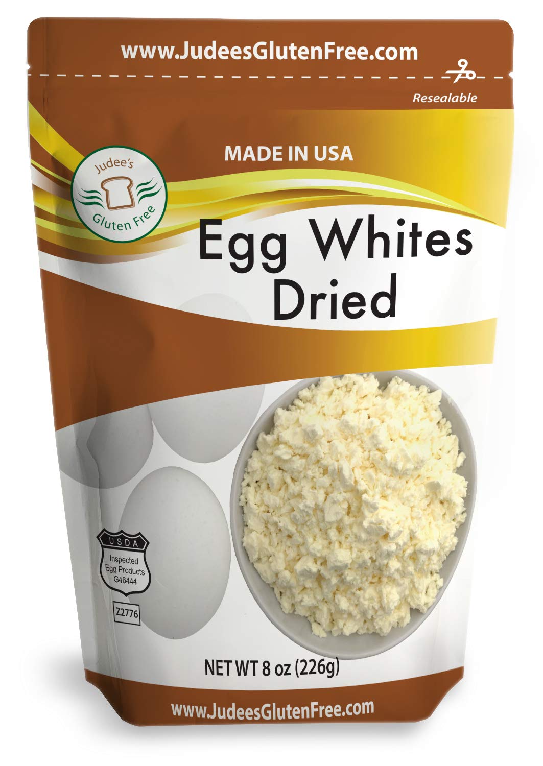 Judee's Dried Egg White Protein 8 oz Baking, Meringue, Royal Icing, Smoothies. 4g Protein per