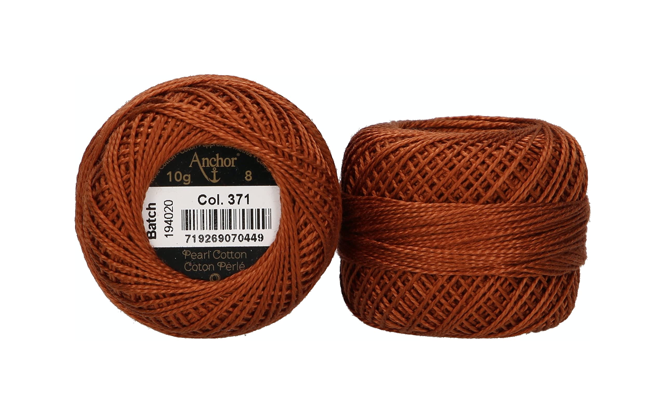 ANCHOR Pearl Yarn, Thickness: 8, Packaging: 10G, Running Length: 82M nougat Embroidery Threads