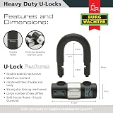 Burg-Wächter 100D Sold Secure Gold U Lock Trio Pack Keyed Alike Black view 2