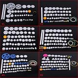 Walfront 64 Kinds Gear Pulley Kit Plastic Belt Worm Set for DIY Cars Robots view 3
