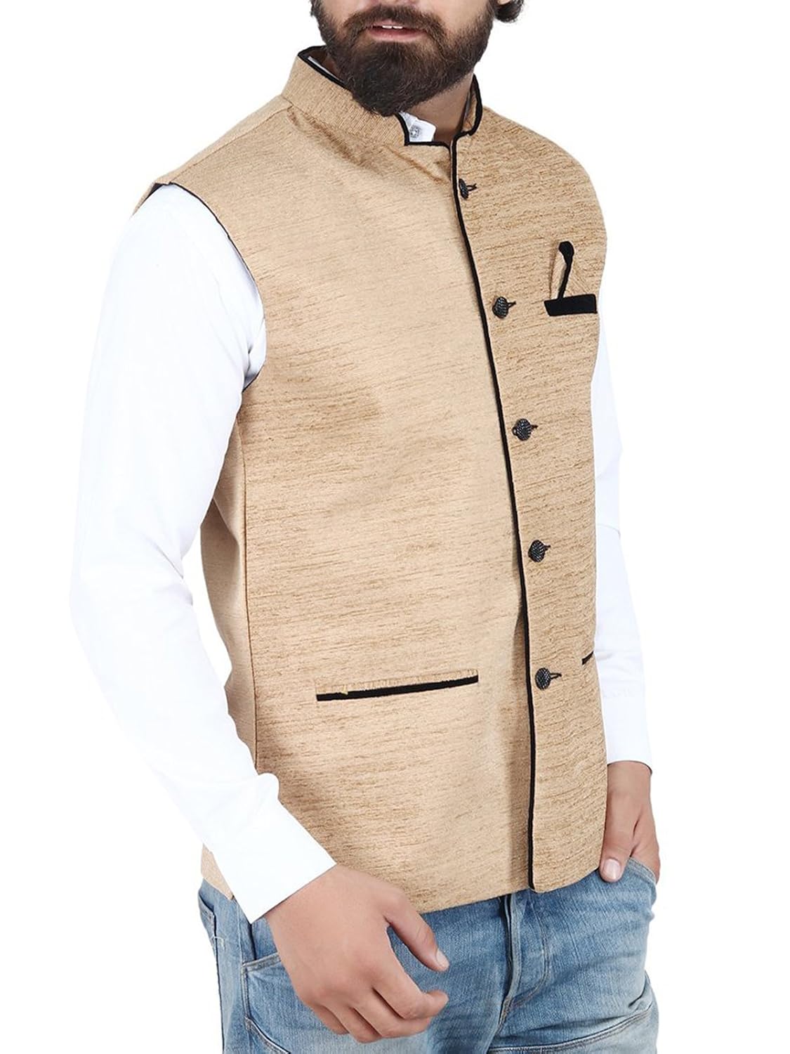 bis creations men's waistcoat - nehru jacket