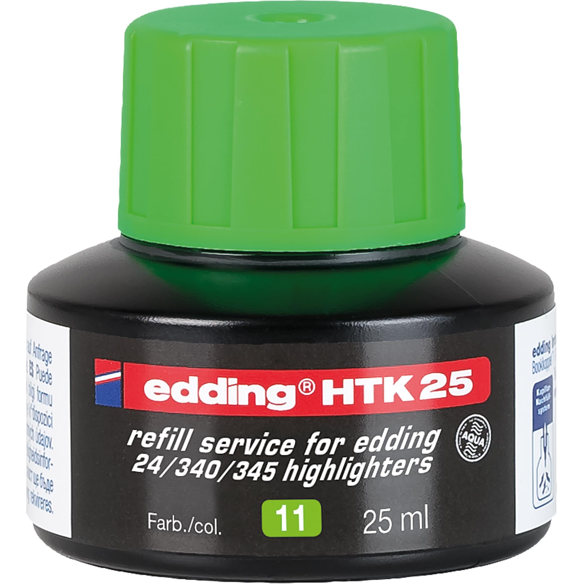 Edding Htk 25 Refill Ink - Light Grey - 25 Ml - With Capillary System, Ideal For Clean And Uncomplicated Refilling Of Edding Highlighters E-345 And E-24 — image 1