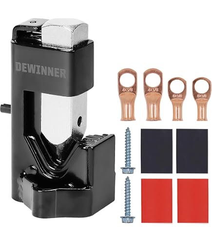 TEMCo Hammer Lug Crimper Tool V2 – Bench-Mountable, Crimps 8 AWG To 4/0 Wire, Stainless Steel