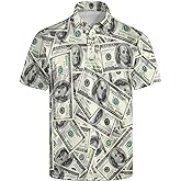 Men's Funny Polo Shirts Short Sleeve Golf Shirt for Men Quick-Dry Golf Polo Shirt Moisture Wicking Activewear Polos