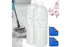 YUSPOER Luxury Mop Soap, R&w Mop Soap, R&w Co Mop Soap, Mop Soap for Floor Cleaning, Highly Scented Mop Soap, Mop Soap Brazilian Waves, Multisurface Bathroom & Kitchen Cleaner Supplies (2, 4FL.0Z)
