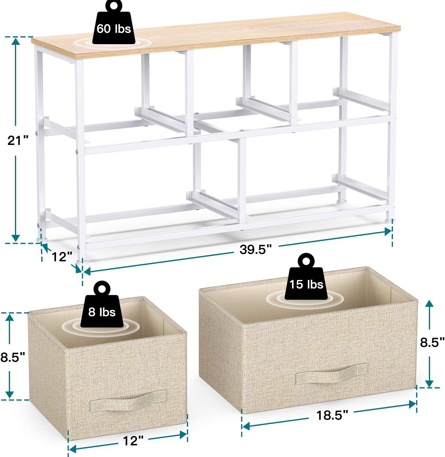 Fabric Dresser with 5 Drawers, Wide Dresser Storage Tower, Organizer Unit with Wood Top and Easy Pull Handle for Closets, Living Room, Nursery Room, Hallway by Pipishell: Home Improvement