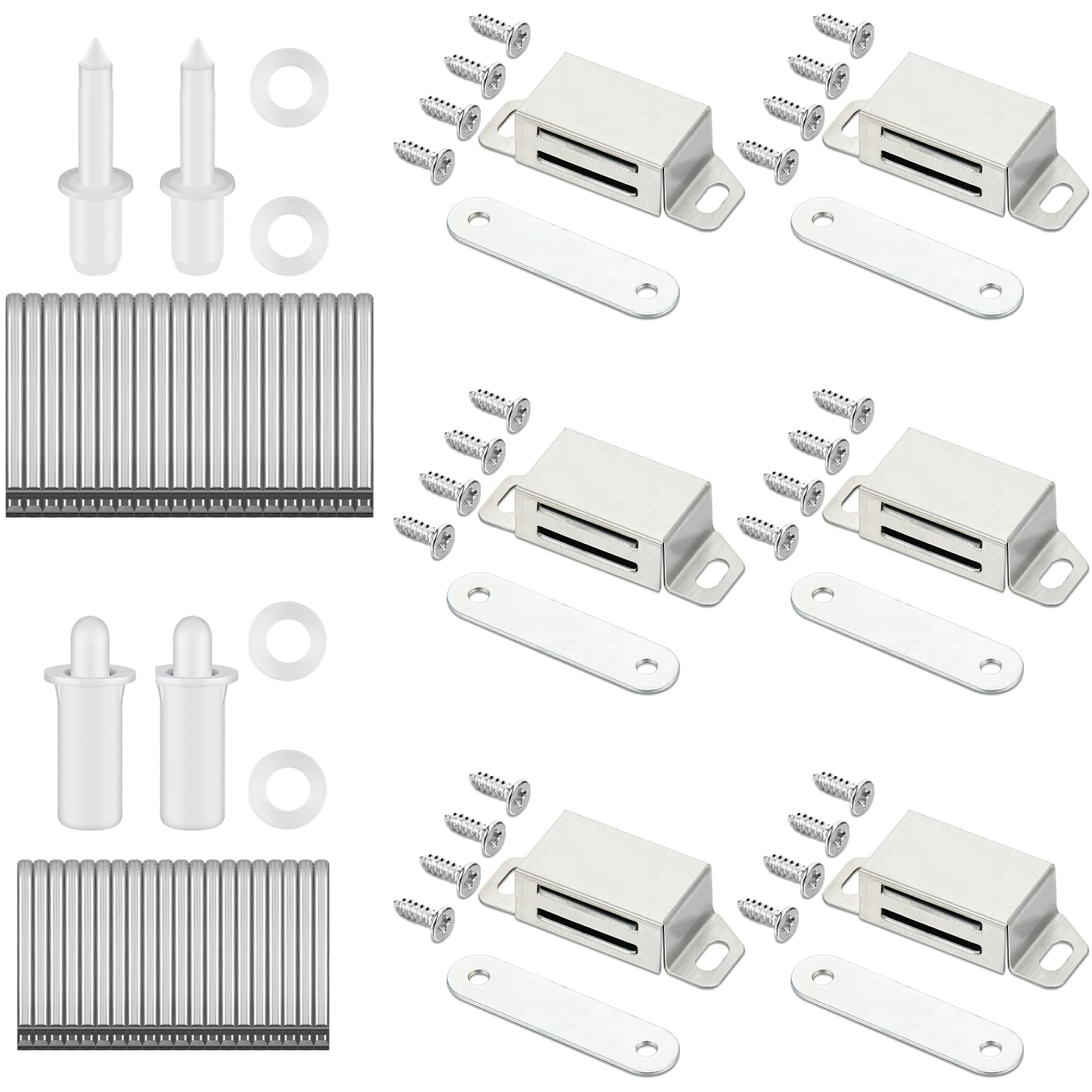 Photo 1 of Jetec 125 Pieces Plantation Shutter Repair Kit Includes 85 Pcs Spring Loaded Shutter Pins, 8 Sets Plantation Shutters Magnets and 32 Screws for Windows, Shutter, Furniture, Tools Supplies