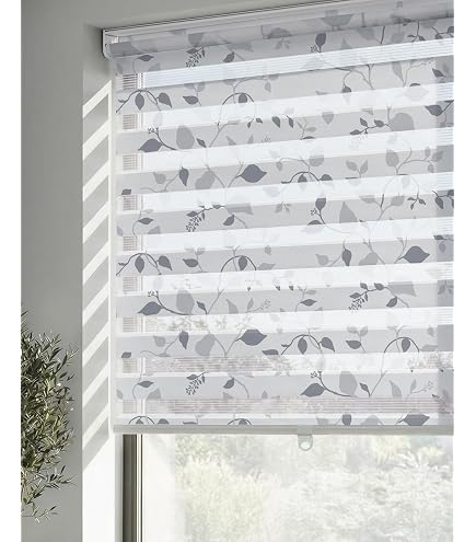 Amazon.com: Cordless Zebra Blinds for Windows, Foggy Laurel, 14