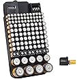 Bee Neat Battery Organizer and Storage Case with Tester - Battery Storage Box for Wall or Drawer - Max. 114 Batteries AA, AAA, 9Volt, C, D & Watch Batteries