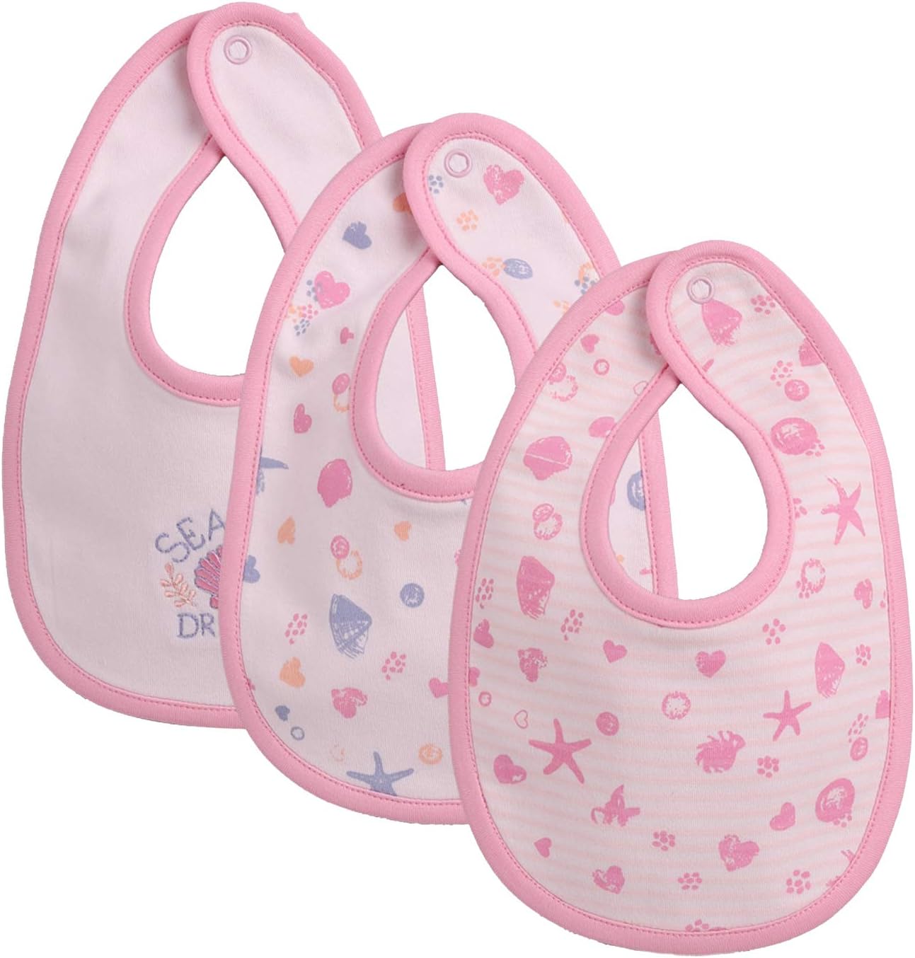Baby Go Pack of 3 BIBS for baby BOYS & GIRLS (Unisex PACK of 3 Baby Bibs for 0 month to 2 year).