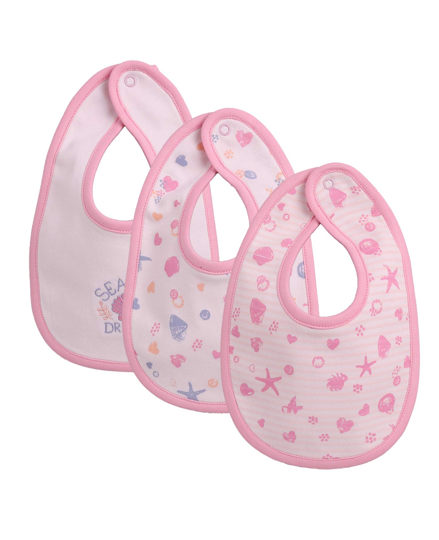 Baby Go Pack of 3 BIBS for baby BOYS & GIRLS (Unisex PACK of 3 Baby Bibs for 0 month to 2 year).