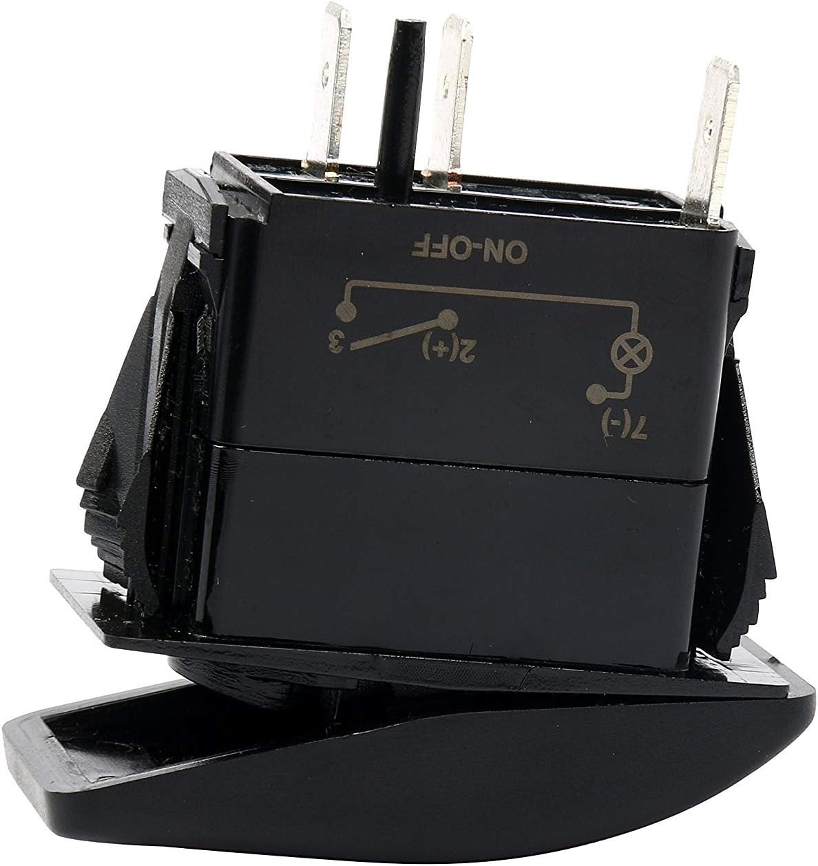 Amarine Made 12v 20 Amp Waterproof Amber LED On/Off Boat Marine SPST 3P Rocker Switch with Light - Orange LED : Sports & Outdoors