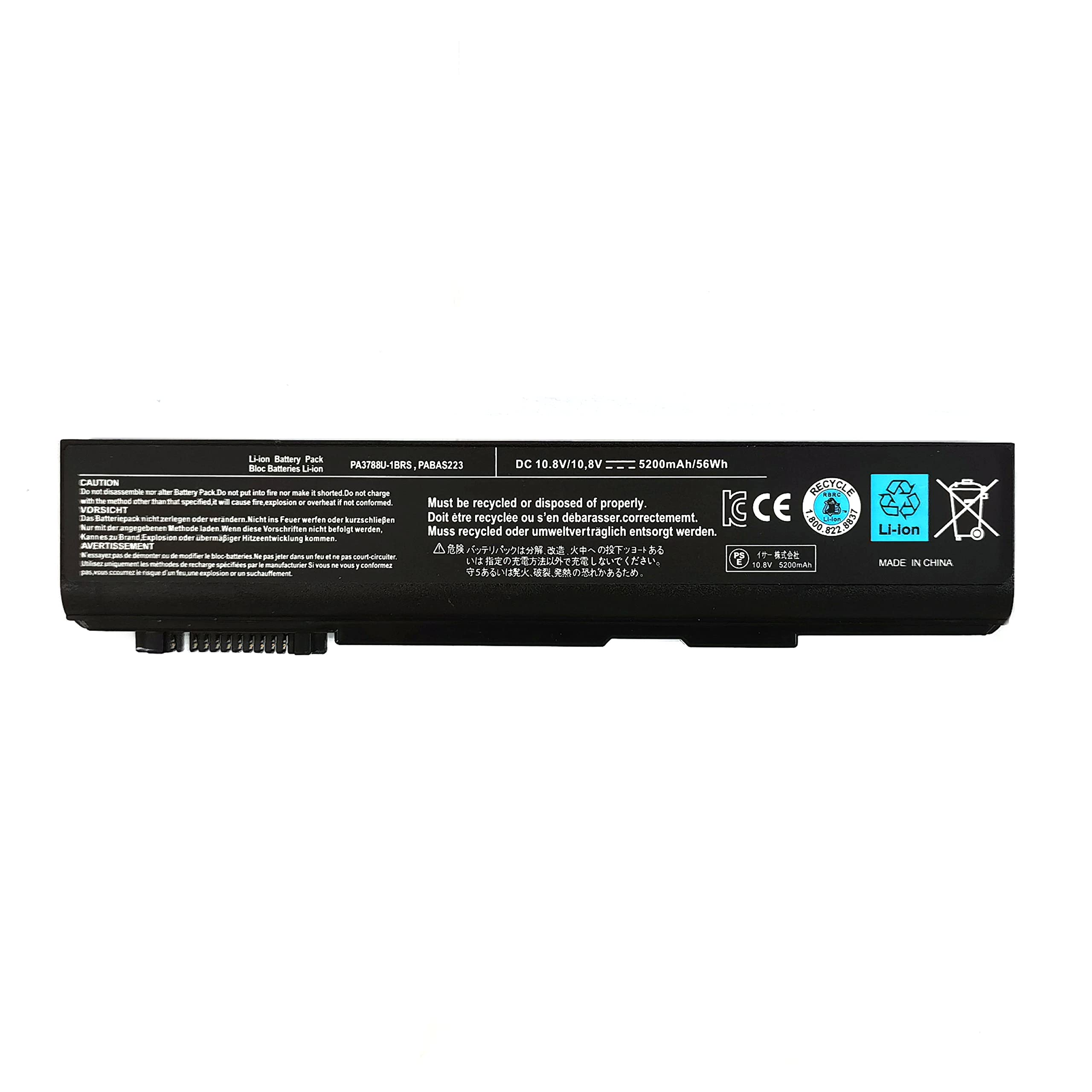 7XINbox 10.8V 55Wh PA3788U-1BRS PA3786U-1BRS Replacement Battery for Toshiba PA3787U-1BRS PABAS221 PABAS222 PABAS223 Toshiba Satellite Pro S500 Tecra M11-S3430 M11-S3450 A11 M11 S11 Series