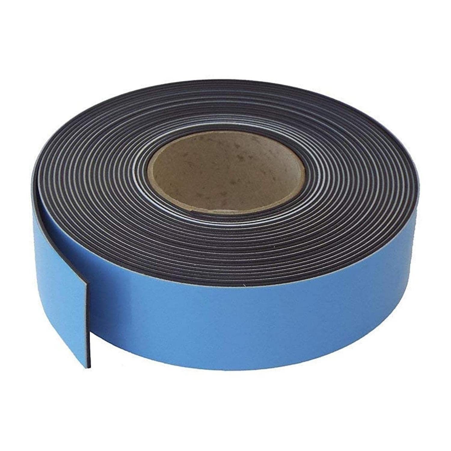 Foam Adhesive Magnetic Self Adhesive Strip Tape, Industrial Quality, For Steel Surfaces, For Factory And Warehouse, Color Blue, H.50mm x W.10m