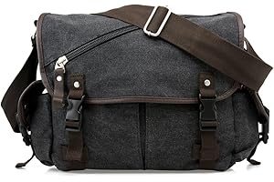 Oct17 Men Messenger Bag College Shoulder Canvas Vintage Crossbody Military Satchel Bag Laptop