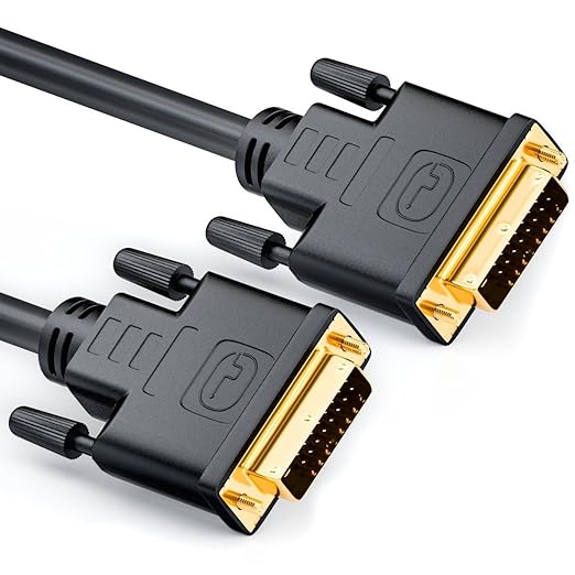 deleyCON 0,5m DVI zu DVI Kabel 24+1 - DVI-D Dual Link - HDTV 1080p Full-HD 3D Ready - Adapterkabel Monitorkabel mit Ferritker