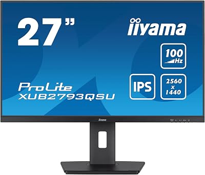 iiyama -B6 27" WQHD IPS 100Hz Monitor 2560x1440 1ms HAS