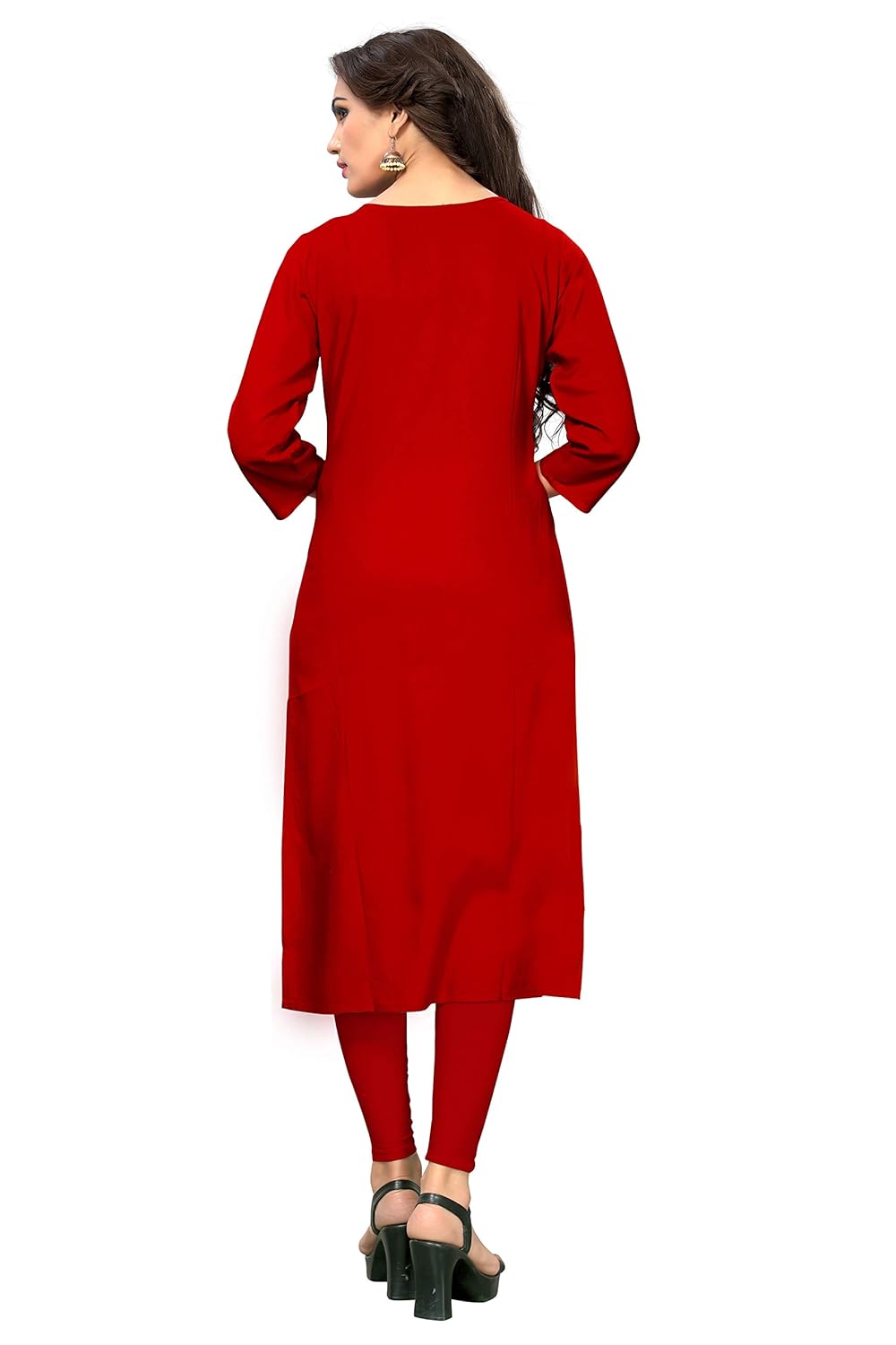 vbuyz women's rayon printed and solid multicolor kurtis