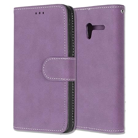 Alcatel One Touch Pop 3 (5.0) Hülle, Chreey Matt Leder Tasche Retro Handyhülle Magnet Flip Case mit Kartenfach Geldbörse Schu