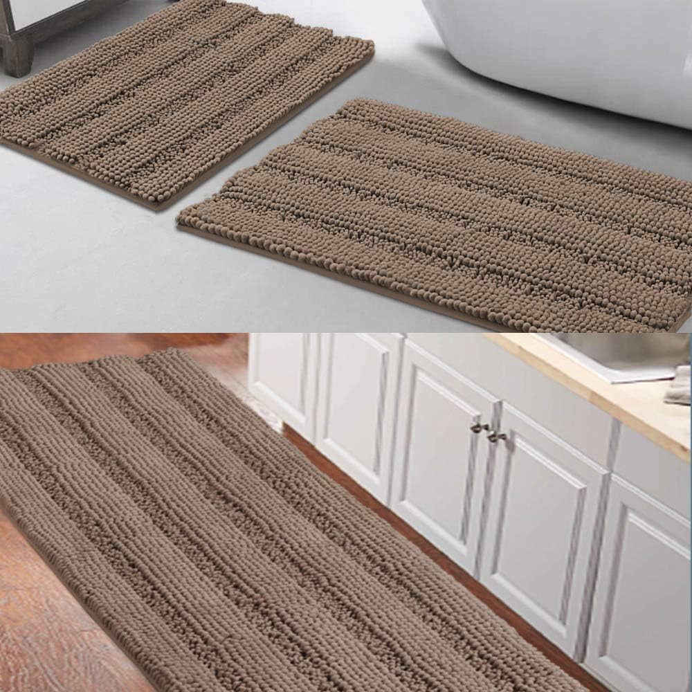 Chenille Bath Rug Bundle Order Bath Runner 59" X 20" and