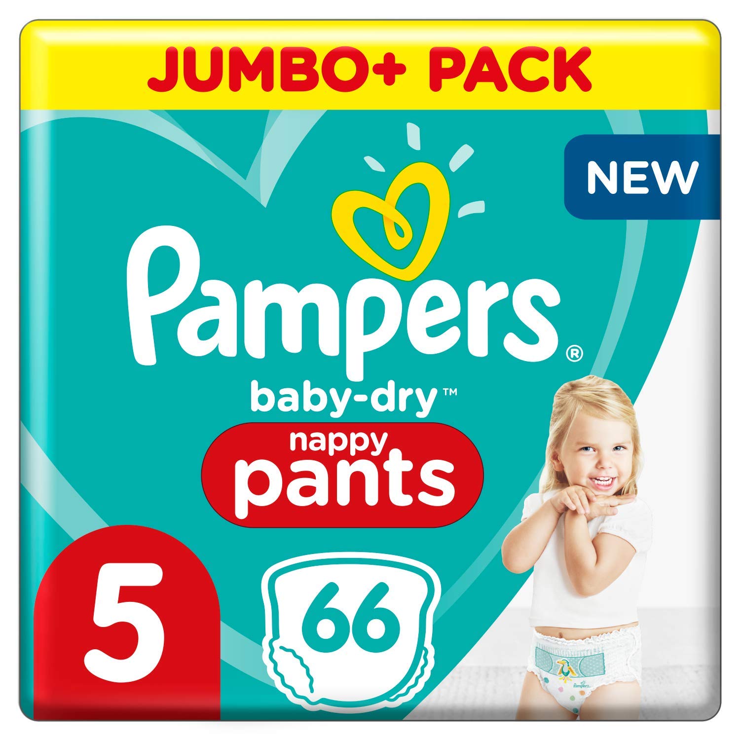 Pampers Baby-Dry Pants, Size 5, jumbopack, 66 Pieces