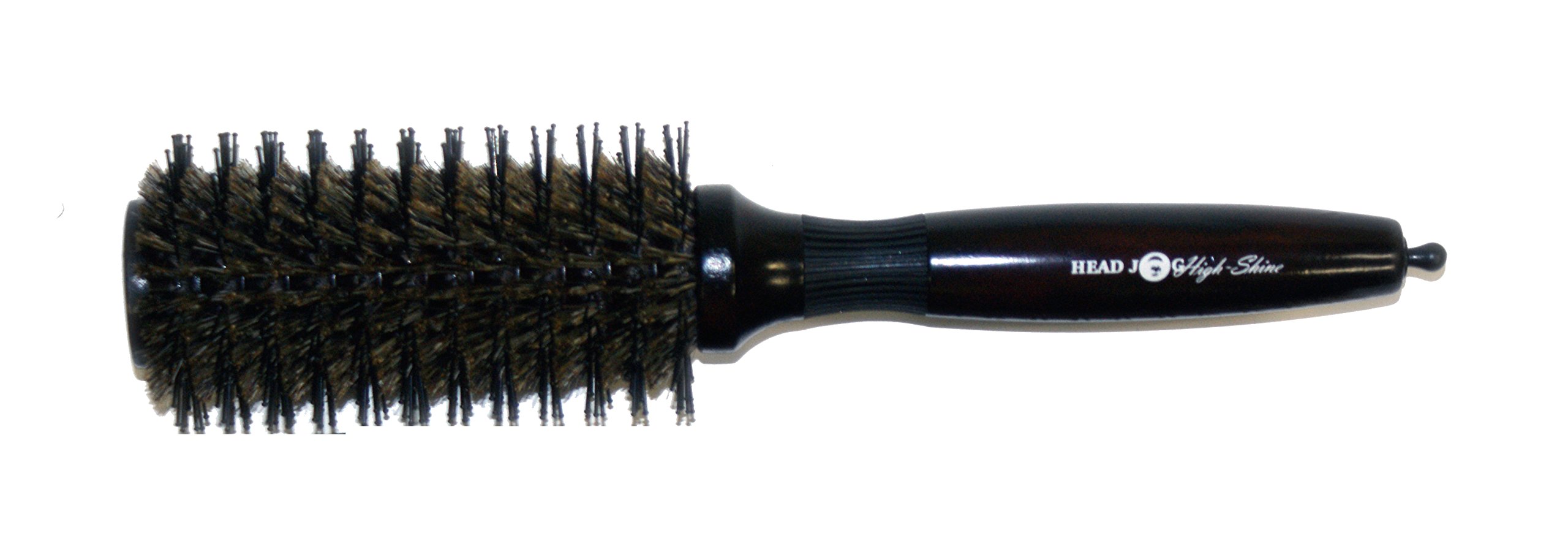 Head Jog 116 High Shine Radial Brush. Boar & Tourmaline-Infused Nylon Bristle Round Hairbrush For Quick Blow Dry, Curling, Straightening& Styling. Barrel Brush For Smooth, Shiny, Frizz Free Hair. 34mm