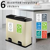 D.A.Y. Republic 6 Self Adhesive Recycling Bin Stickers 150x100mm view 4
