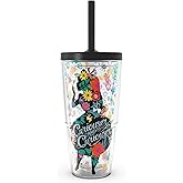 Tervis Disney - Alice In Wonderland - Curiouser Made in USA Double Walled Insulated Tumbler Travel Cup Keeps Drinks Cold & Hot, 24oz with Straw Lid, Classic