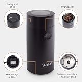 VonShef Electric Coffee Grinder 60g 150W Stainless Steel Blades Black view 6