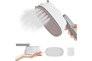 SJAVX Mini Steam Iron: Steamer Iron for Clothes handheld steamer for beautural steamer for clothes Support Dry and Wet Ironing 2 in 1 Fast Heat-Up Vintage temperature display for Home Travel College