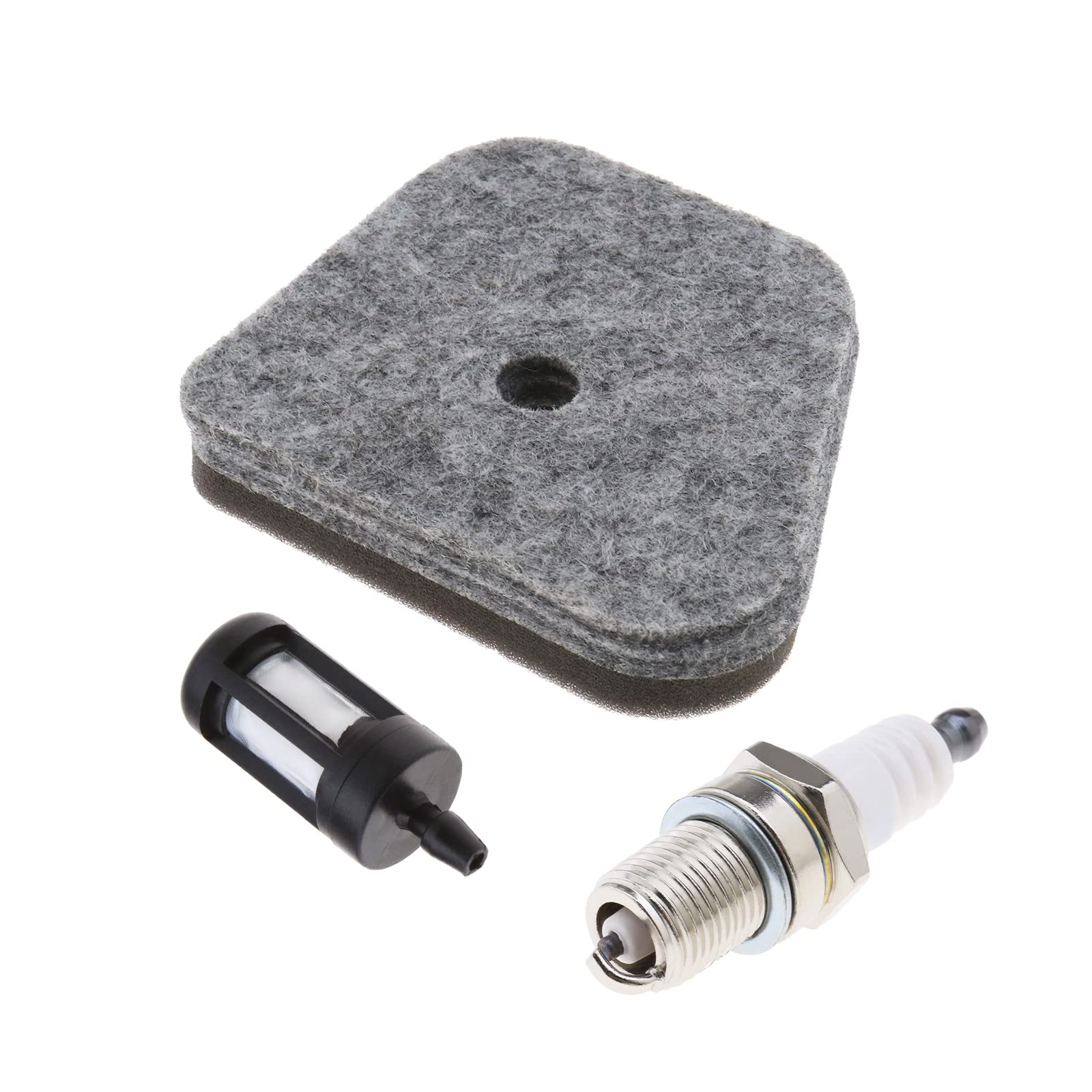 eMagTech Set of 3pcs Air Filter Spark Plug Fuel Filter Kit CMR6H 4180 120 1800 0000 350 3502 Compatible with Stihl KM90 KM90R KM100 KM100R KM130 KM130R FS90 Lawn Mower