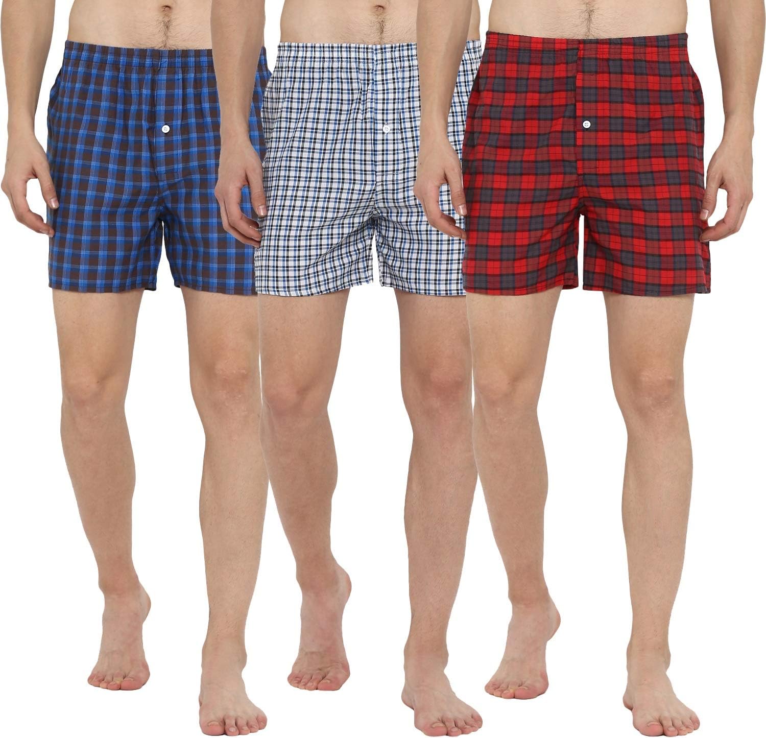 Lucky Roger Men's Cotton Boxers (Pack of 3)