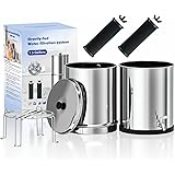 Purewell Gravity-Fed Water Filter System, 1.5 Gallon Stainless Steel Countertop Filtration System with 2 Black Purification E