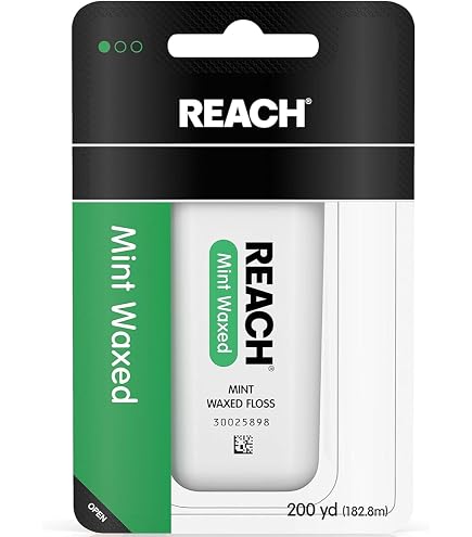 Amazon.com : REACH Mint Waxed Floss 200 Yards 7200 Inch (Pack of 4