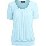 Made By Johnny Women's Dolman Top – Rayon Spandex V-Neck With Side Shirring, Made In USA