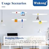 Wukong 10x Magnetic White Board Strips 30cm Self-Adhesive Memo Bar w/ 32 Magnets view 7