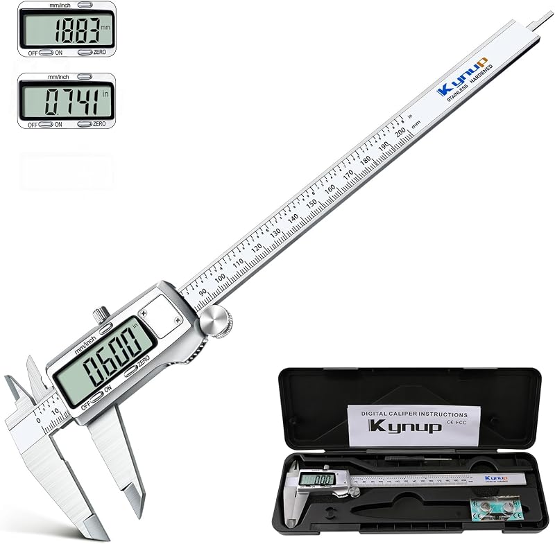 Kynup 8 Inch Digital Caliper 200mm Stainless Steel Precision Tool