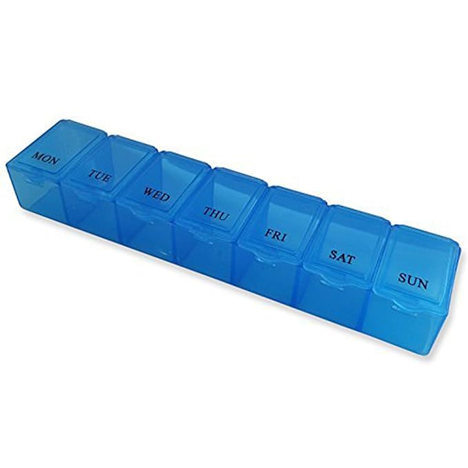 Pill Box 7 Day Medication Storage Case (7 Slot Pill Case) Amazon.co