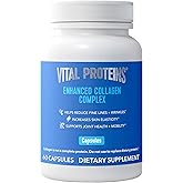 Vital Proteins® Enhanced Collagen Complex Capsules with BioCell Collagen® - Supports Skin Elasticity, Joint Health and Helps Reduce Fine Lines & Wrinkles (1) - 60 Count