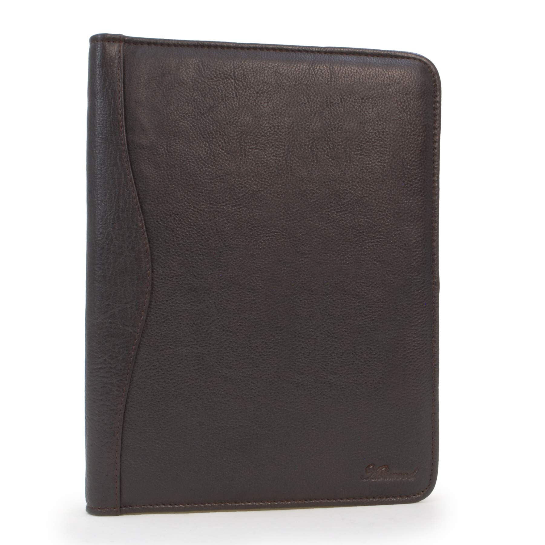 Ashwood - Men's Leather A4 Zip Conference Folder - Presentation Portfolio Folder - Document Holder with Pen & Business Card Pockets - Brown