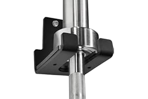 Yes4All Vertical Wall Mounted Olympic Barbell Holder Top, Barbell Storage Rack, Hanging Barbell Rack 1, 2 or 4 Bars for Home 