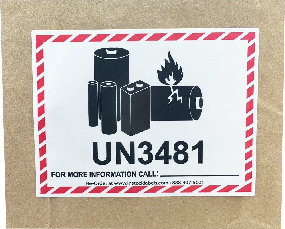 Mua Lithium-Ion Battery Caution Labels, 500-Pack, 3.25 x 4.25 Inch ...