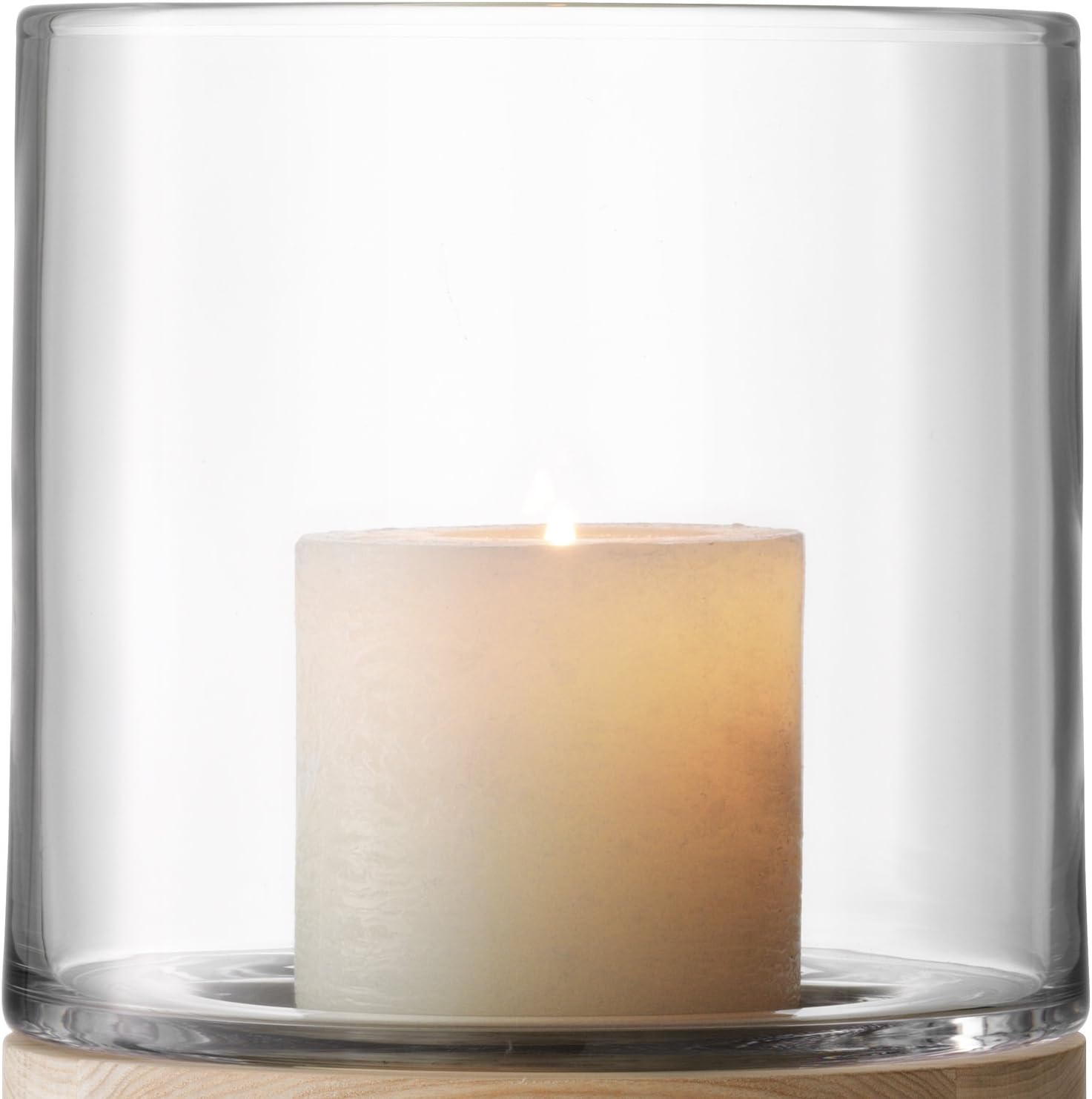 LSA International Lotta Lantern Clear & Ash Base H22.5cm - Image 4