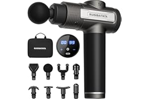 DACORM Massage Gun, Deep Tissue Percussion Muscle Massage Gun for Athletes, Super Quiet Portable Electric Sport Massager-X-Gray