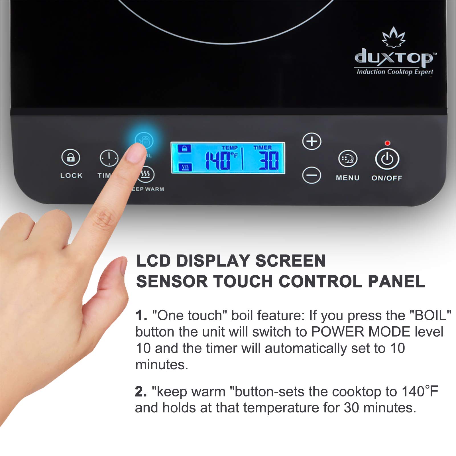 Table à Induction Portable Duxtop 1800W - Noir, Modèle 9600LS/9610LS, Neuf Scellé
