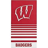 Northwest Wisconsin Badgers NCAA Striped Jacquard Beach Towel 36 x 72 Inches