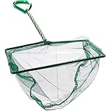 lasenersm 8 Inch Fish Net Fish Tank Net with Plastic Handle for Aquarium, Green